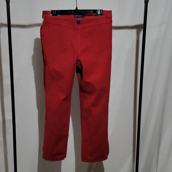 Bandolino jeans red Mandie style straight legs stretch cotton denim pants petite - Picture 4 of 16